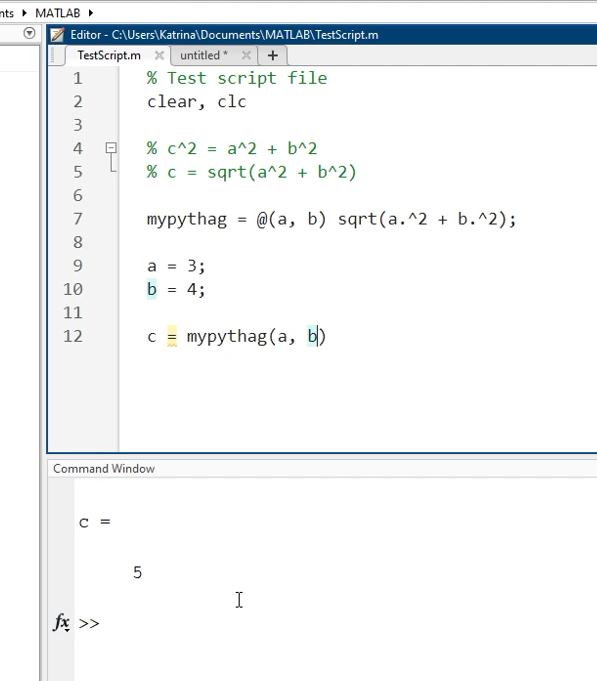 @ symbol creates a function handle