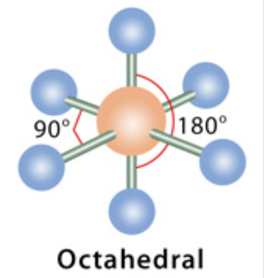 <p>electron domain: octahedral</p>