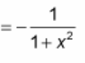 <p>? = -1 / (1 + x²)</p>