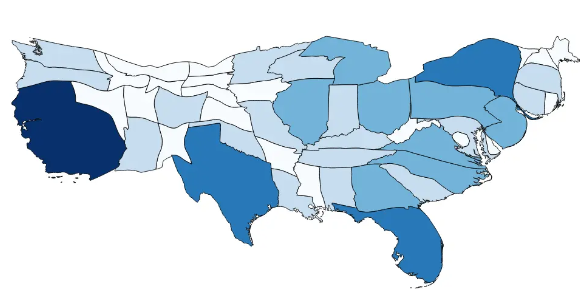 <p>A type of thematic map</p>