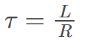 <p><span><span>denoted by </span></span>𝜏<span><span>, of a particular series </span></span><em>RL</em><span><span> circuit is calculated by </span></span>𝜏=𝐿𝑅<span><span>, where </span></span>𝐿<span><span> is the inductance and </span></span>𝑅<span><span> is the resistance</span></span></p>