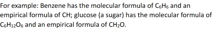 <p>formulas used for molecules that represent the simplest whole number ratio of atoms in the molecule</p>