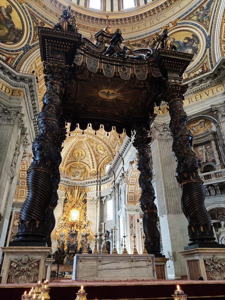 <p>Bernini, Baldacchino, St. Peter’s Basilica, Vatican City, Italy, 1624</p>