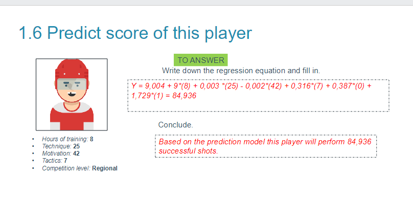 <p>predict score of a player</p>