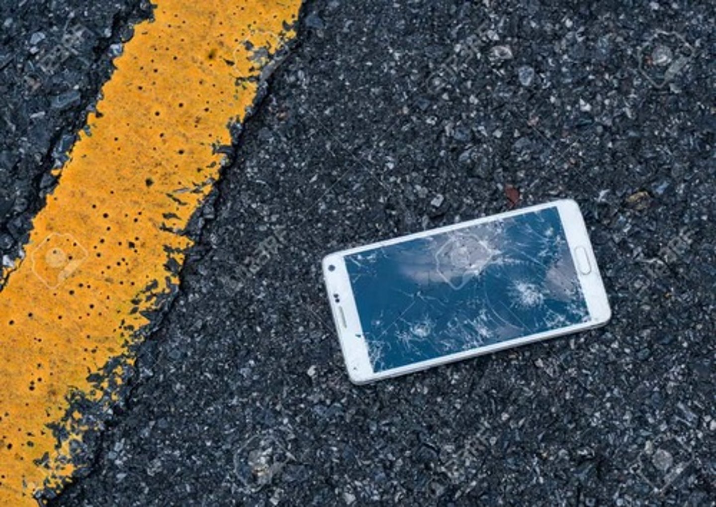 <p>A cell phone broke</p>