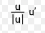 = (u)/(|u|)·(u') (u can't be 0)