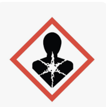 <p><span>A chemical symbol indicating a substance that can cause cancer, reproductive harm, or damage to specific target organs</span></p>