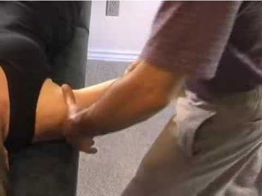 <p>One hand in axilla. One just distal to the acromion</p><p>Purpose:<span style="color: blue"> inc. abduction</span></p>