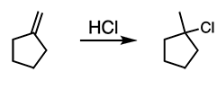 <p>What is the intermediate of the following addition reaction?</p><p></p>
