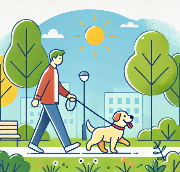 <p>To walk the dog</p>