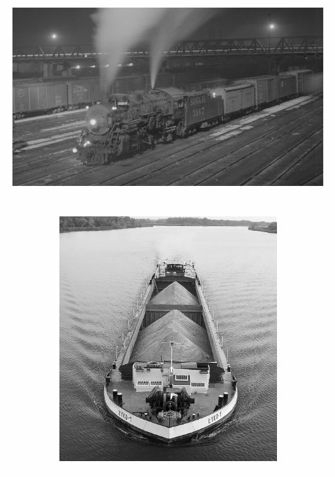 <p><span>Compare the two images. What do the technologies shown demonstrate about the Industrial Revolution?</span></p><ul><li><p><span>a. The initial take-off stages of the Industrial Revolution focused solely on heavy, material-oriented industries.</span></p></li><li><p><span>b. The dependence on large quantities of steel has limited industrial growth to areas with high concentration of coal and iron.</span></p></li><li><p><span>c. Due to the cost of such large-scale industrial projects, industrialization has been unable to diffuse to developing countries.</span></p></li><li><p><span>d. Industrial centers must be built along rivers or waterways to facilitate the transportation of raw materials and finished goods.</span></p></li><li><p><span>e. The increased transportation technology has enabled the diffusion and expansion of industrial activities.</span></p></li></ul>