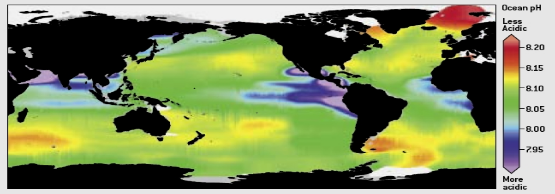 <p>Why are upwelling zones associated with low pH levels? Where do they occur?</p>