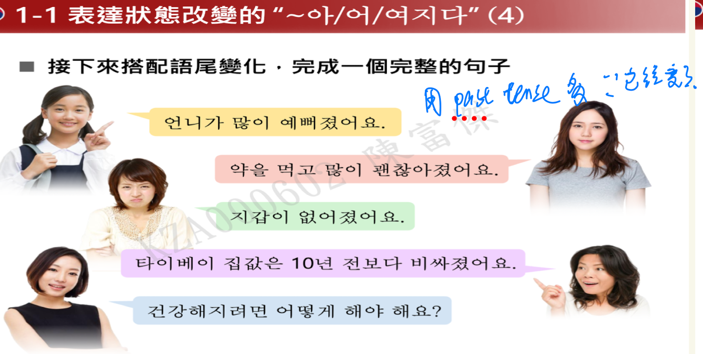 <p>表達狀態改變=變得。。。</p><p></p>