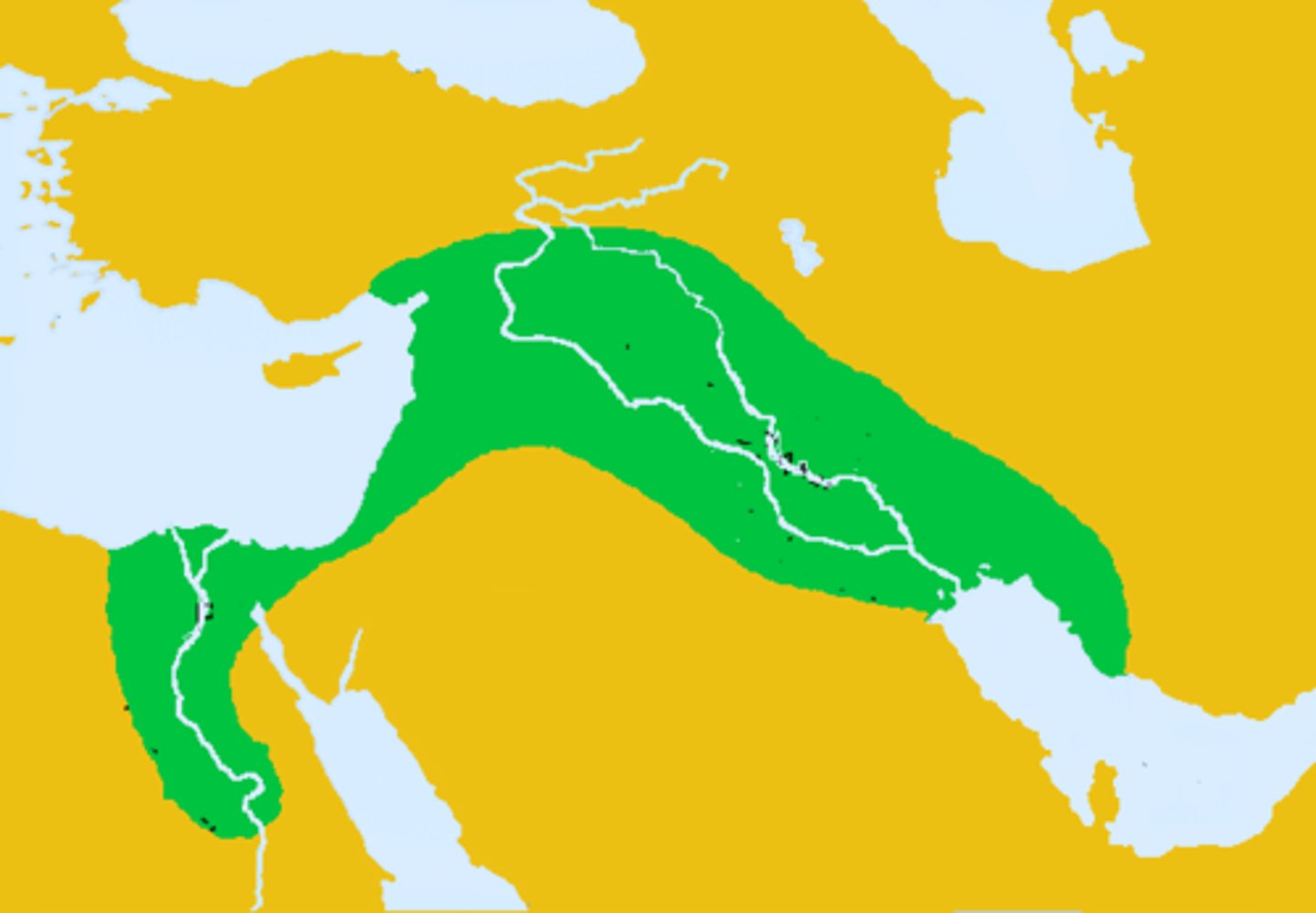 <p>hearth of early agriculture and early civilization (Cradle of Civilization) most credited with Southwest Asia (Tigris and Euphrates floodplains)</p>