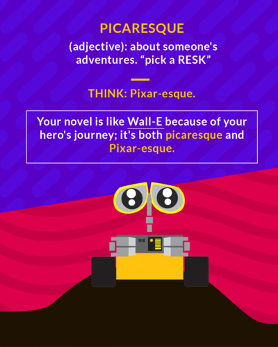 <p>(adj.) involving or characteristic of clever rogues or adventurers</p>