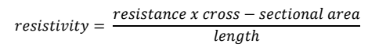 <p>a measure of the electrical resistance of a material, being defined by</p>