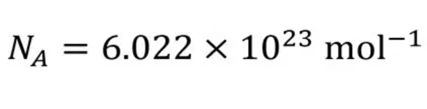<p>is an amount of a substance that contains a number of particles (atoms, ions, molecules, or formula units) equal to the Avogadro constant.</p>