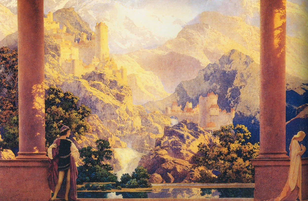 <p>Maxfield Parrish - The Knave of Heart</p>