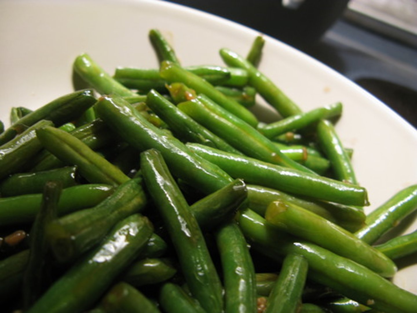 <p>the green beans, the string beans</p>