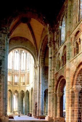 <p><strong>KLÁŠTER MONT - SAINT - MICHEL:</strong></p><ul><li><p>Francie&nbsp;</p></li><li><p>11. - 14. století</p></li><li><p>benediktský</p></li></ul><p></p><p><em>(chór a refektář, 1023)</em></p><p></p>