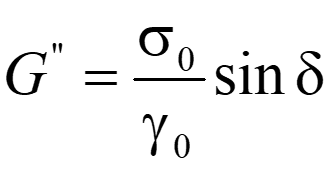 <p>sigma 0 = stress amplitude</p><p>gamma 0 = strain amplitude</p><p>delta = phase angle</p>