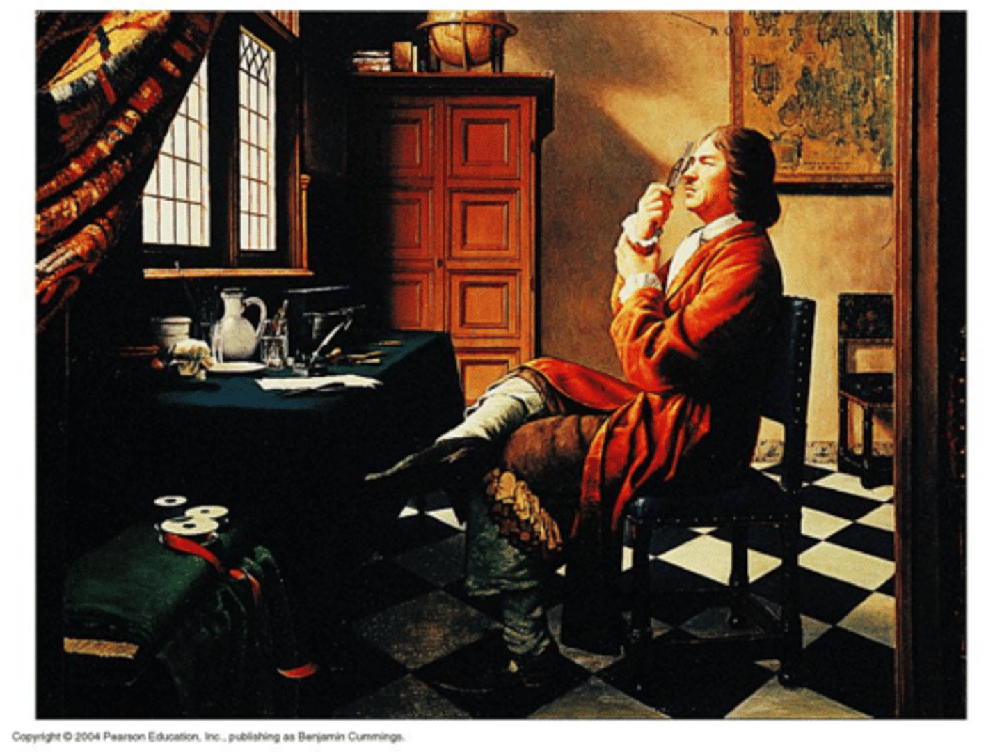 <p>First person to observe living microorganisms using a microscope he crafted.</p>