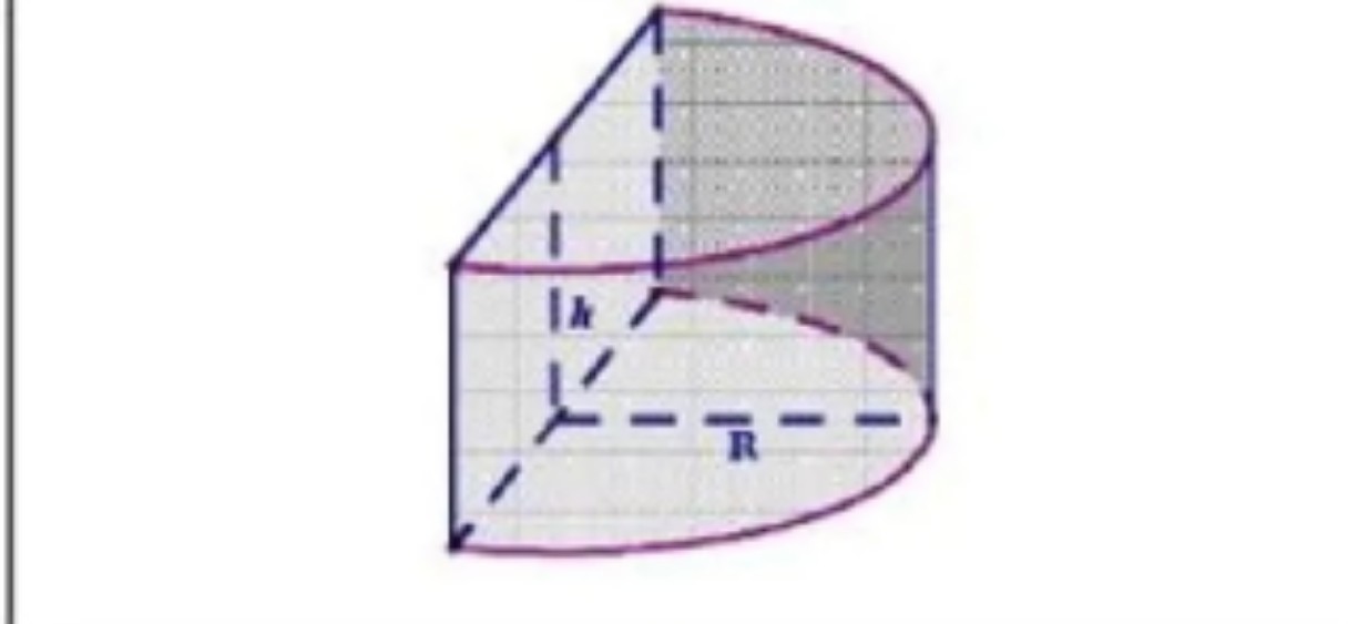 <p> V = (1/2).π.R².</p>