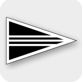 <p>een zwart witte vlag</p>