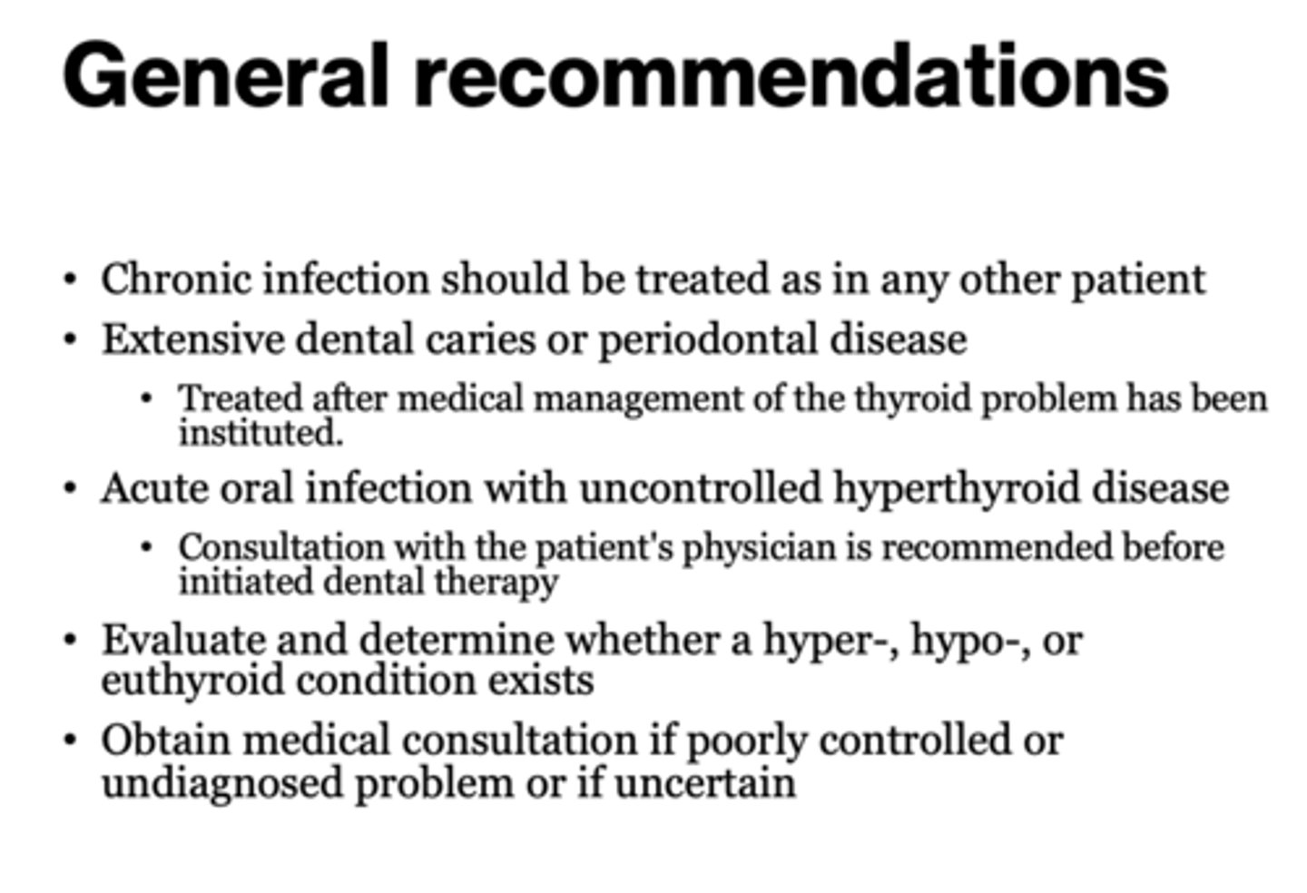 <p>False - should be treated AFTER medical management of the thyroid problem</p>