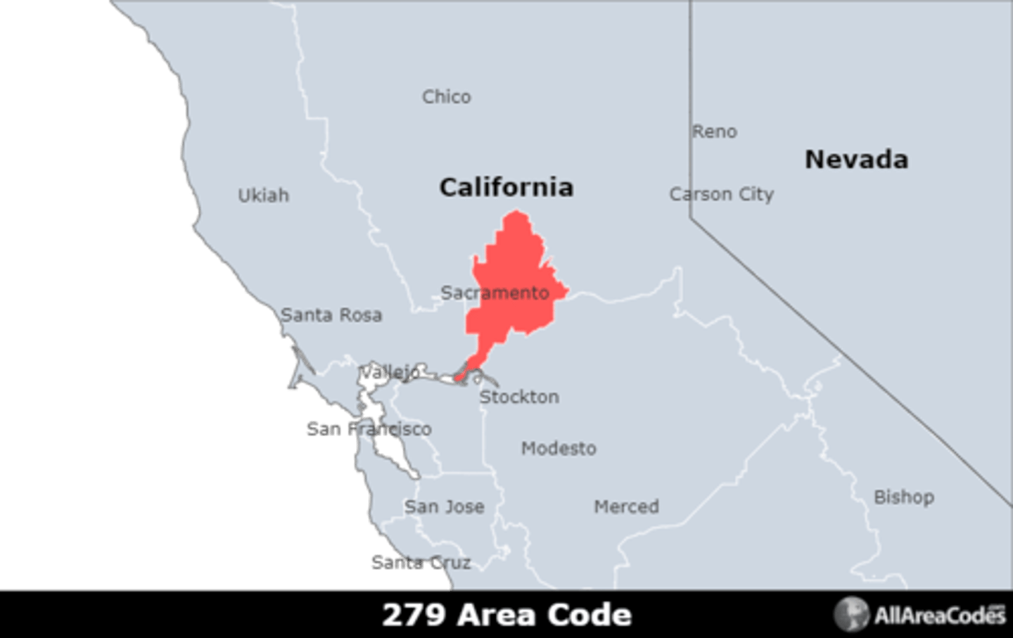 <p>Area code 279 serves Sacramento, CA and the surrounding areas. It is an overlay for area code 916 and serves the same area.</p>