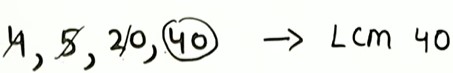 <p>LCM =<strong> <u>Highest no.</u></strong></p><p>When highest no. is divisible by all the rest no.</p>
