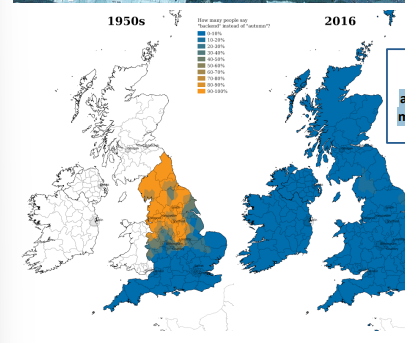 <p>A trend towards greater uniformity and less variation due to mass media exposure and increased mobility.</p>