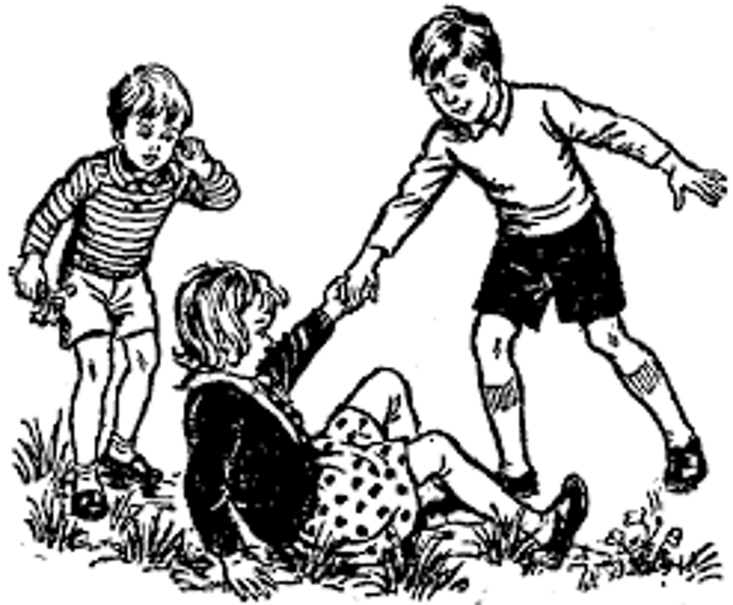 <p>da sein, helfen</p>