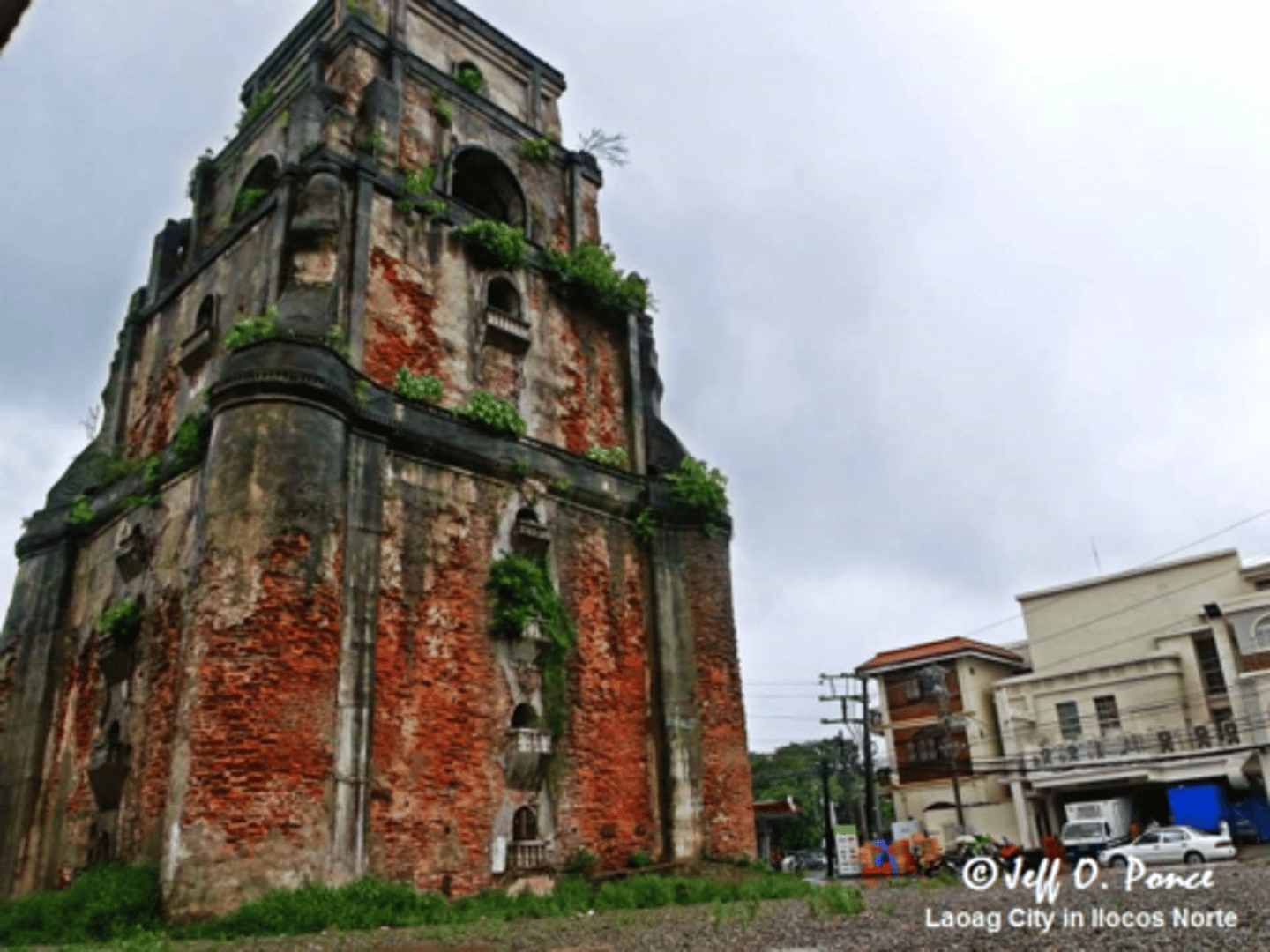 <p>By Fr. Joseph Ruiz, known for its sinking bell tower.</p>
