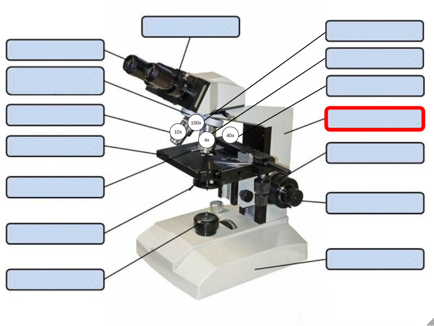 <p>Label the following microscope part.</p>