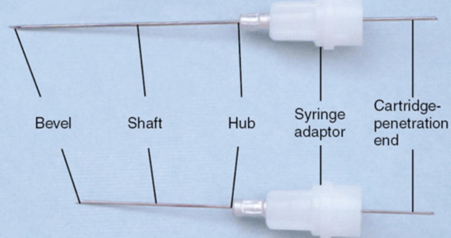 <p>attach the needle to the syringe</p>