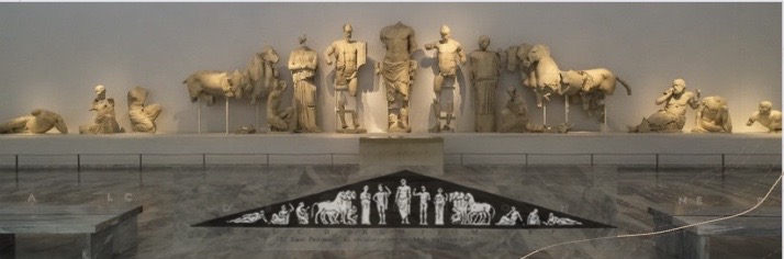 Pediments of the Temple of Zeus at Olympia: East - Contest between Pelops and Oinamaos