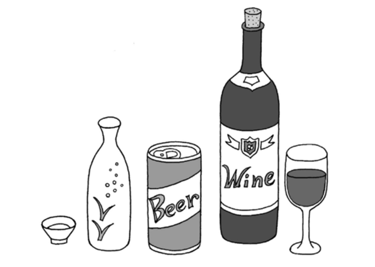 <p>alcohol; sake</p>