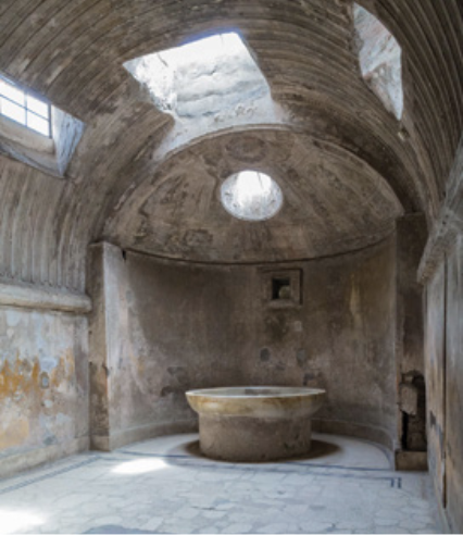 The caldarium, or hot bathing room, of the Forum Baths at Pompeii