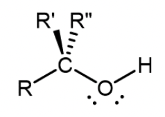 <p>Three alkyl groups are attached to the carbon with the -OH group</p>
