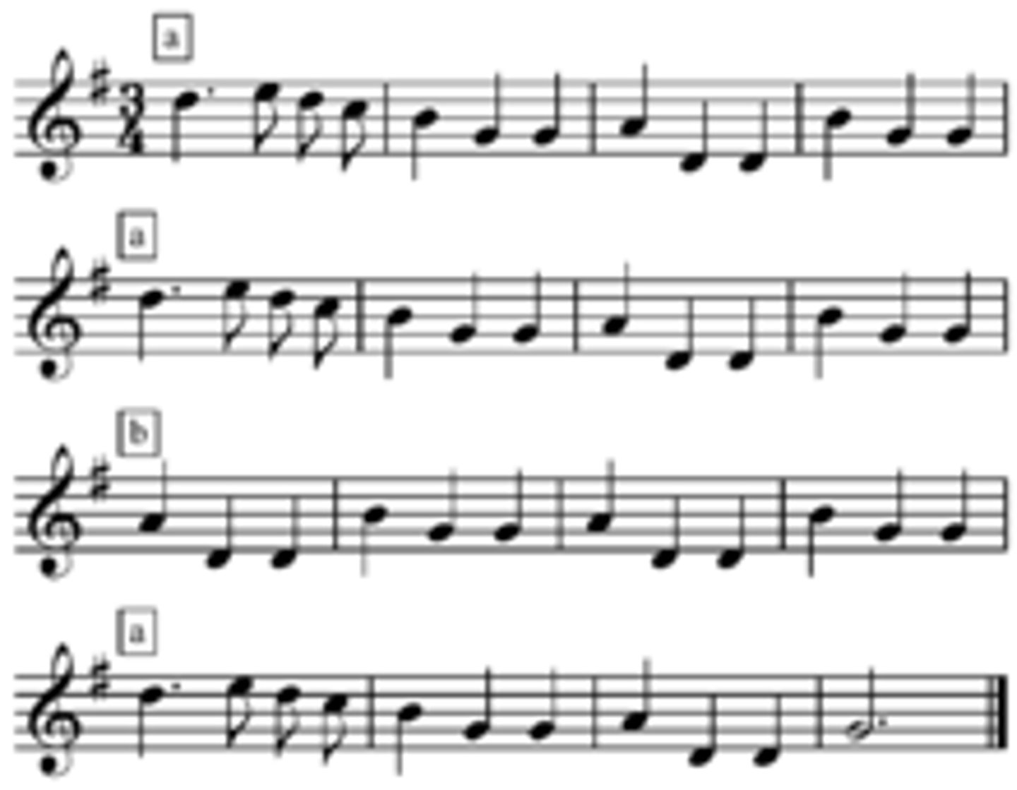 <p>repeating music heard previously</p>