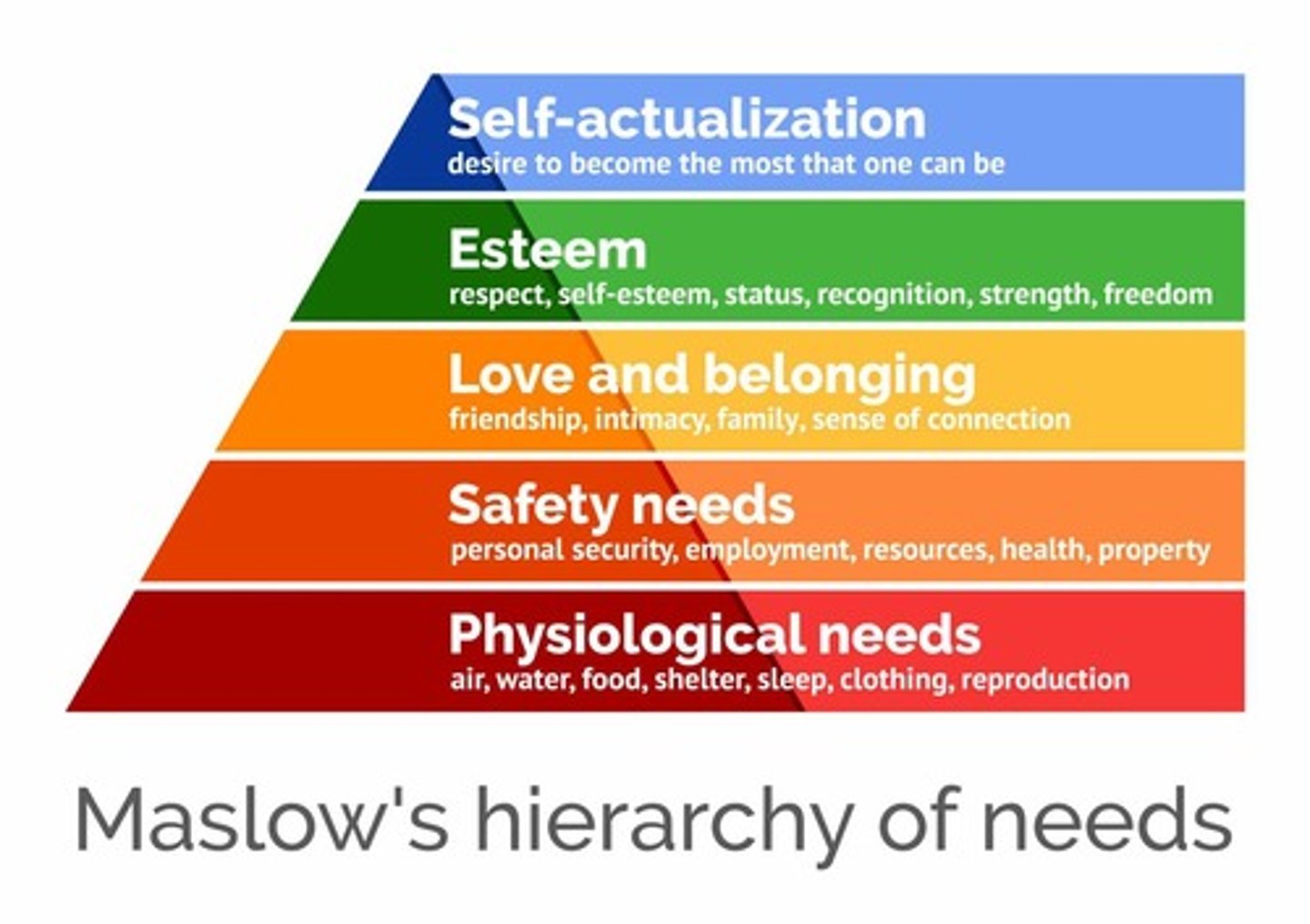 <p>a psychological theory that arranges human needs into a hierarchical structure. It suggests that people are motivated to fulfill basic needs before moving on to higher-level needs.</p>