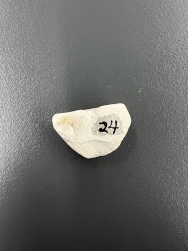 <ul><li><p>White</p></li><li><p>1 plane of cleavage</p></li><li><p>Hardness: 2-2.5</p></li></ul>