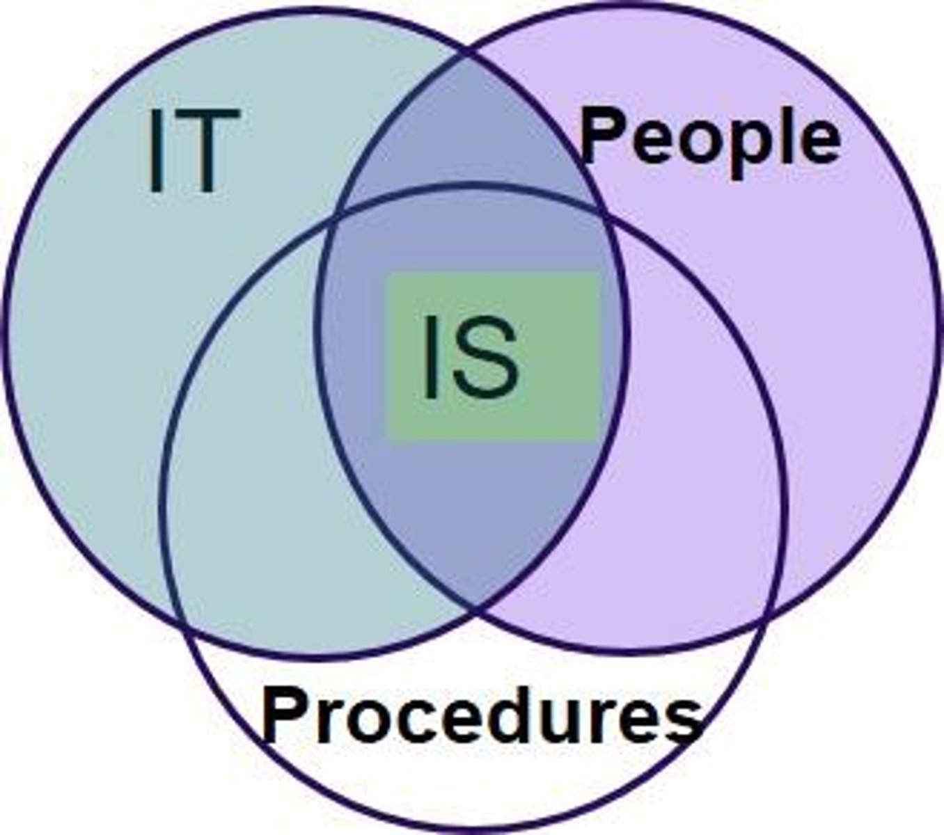 <p>IT plus procedures and people in information systems.</p>