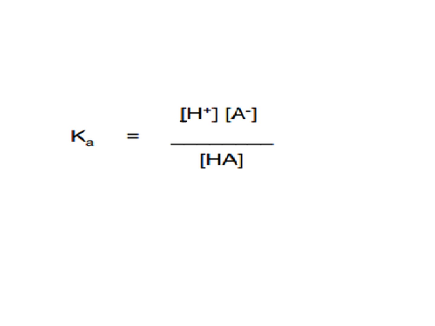 <p>The equilibrium constant that shows the extent of dissociation of a weak acid</p>