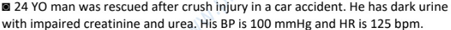 <p>likely cause of renal failure → (+why)</p><p>a case of →</p>