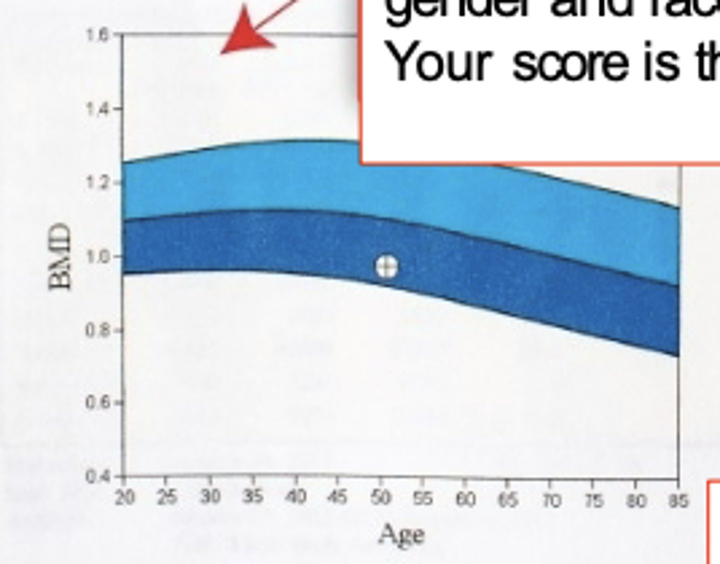 <p>young normal population (light blue) and a population of the same age, gender and race (dark blue). Your score is the circle.</p>