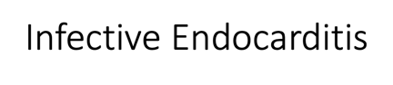 <p>Infective Endocarditis</p>