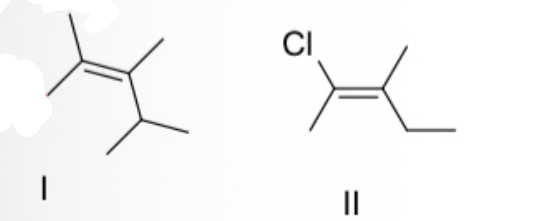 <p>Pick the correct statement describing E / Z /neither configurations for the following two compounds.</p>