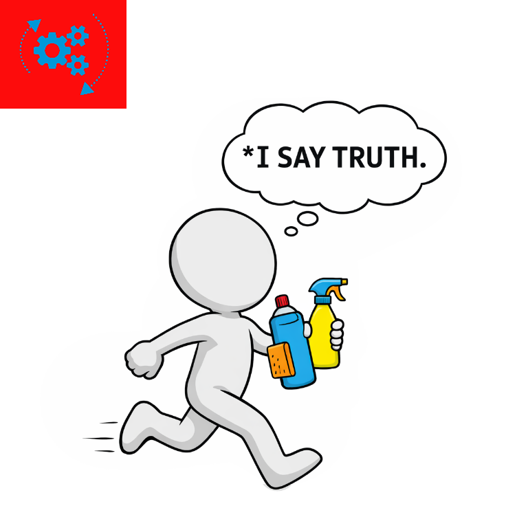 <p><strong><mark data-color="green" style="background-color: green; color: inherit;">SYB. comes clean.</mark></strong></p><p><strong>DEUTSCH: </strong></p><p>reinen Tisch machen</p>